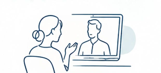 Coaching en visioconférence.